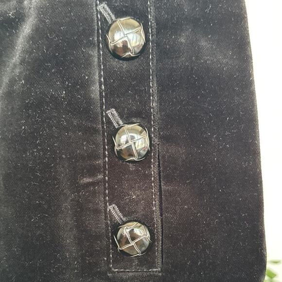 Banana Republic Sailor Style Black Velvet Velour Mini Skirt, Size 6, Like New - Picture 6 of 6